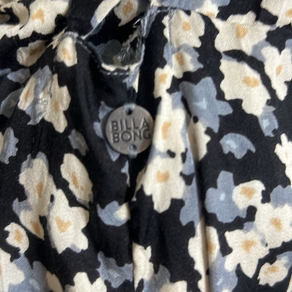 Billabong Twist N Shout Boho Floral Fun Wide Leg Beach Jumper Pockets NWOT Sz L - Picture 9 of 12